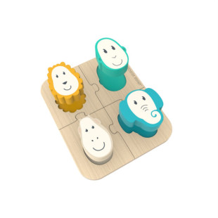Fa állatos puzzle