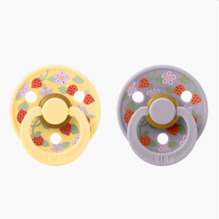 BIBS Colour Duo 1 cumi - Liberty mix szamóca krémsárga