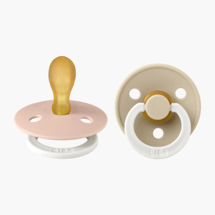 BIBS Colour Duo 1 szimmetrikus cumi esti - Krémfehér-púder