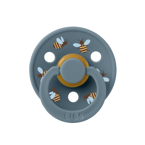 BIBS Studio Colour 1 cumi - Pávakék méhecskék