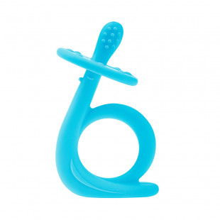 Akuku szilikon rágóka - kék csiga