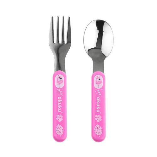 Akuku evőeszköz rozsdamentes - flamingó