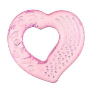 Akuku szilikon rágóka - rózsaszín szívecske