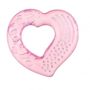 Akuku szilikon rágóka - rózsaszín szívecske