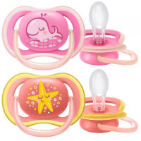 Avent játszócumi ultra air 6-18 2 db - lány pasztell