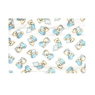 Kifogó mintás 90x100 - kék macik