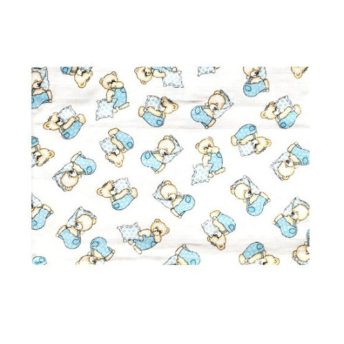 Kifogó mintás 90x100 - kék macik