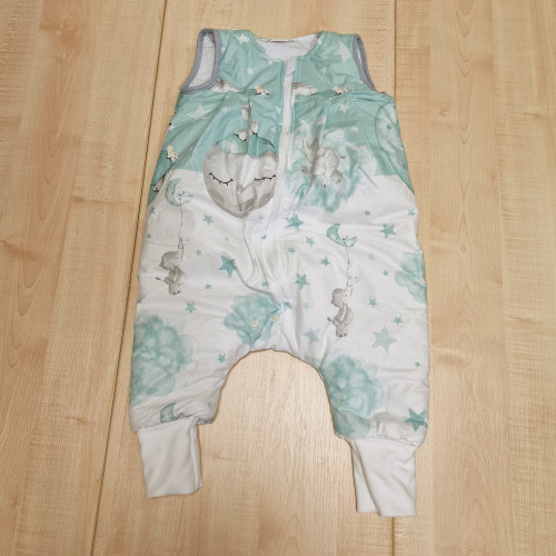 Tipegő bélelt hálózsák menta bébi elefánt