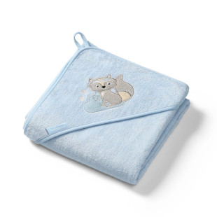 Baby Ono bambusz fürdőlepedő 100x100 - Kék farkas