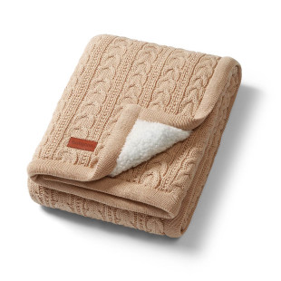 Baby Ono kötött takaró pamut/sherpa - Bézs