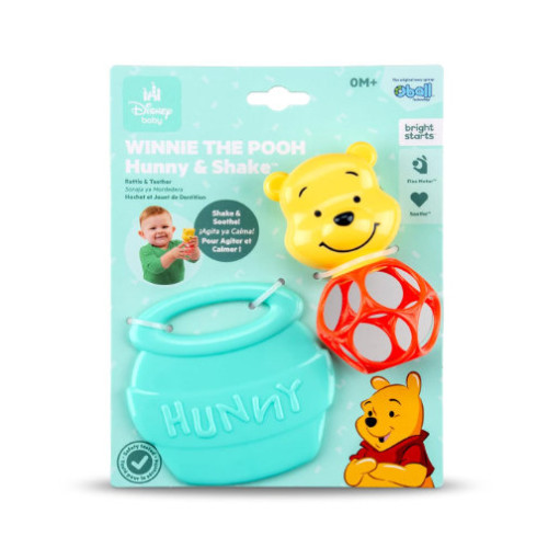 Bright Starts csörgő-rágóka szett Micimackó