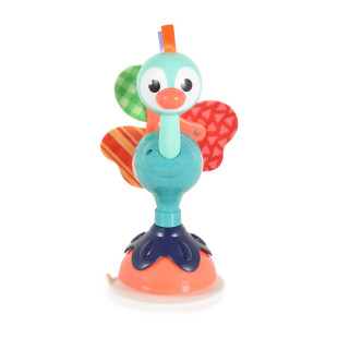 Páva csörgő játék etetőszékre