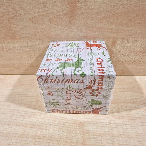 Ajándékdoboz - Karácsonyi 12x12x10 cm