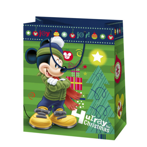 Ajándéktáska - Mickey karácsonya 26x33x14 cm