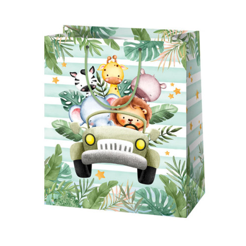 Ajándéktáska 18x23x10 - Utazó állatok