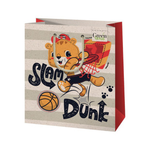 Ajándéktáska 20x23x9 - Kosaras tigris