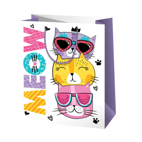 Ajándéktáska 26x32x13 - Meow