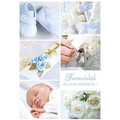 Képeslap - keresztelő fiú