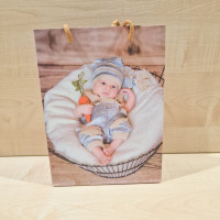 Ajándéktáska 31x40 - Baba csíkos