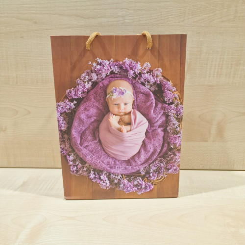 Ajándéktáska 18x24 - Baba lila