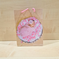 Ajándéktáska 18x24 - Baba rózsaszín