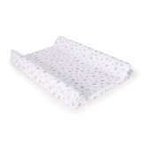 Pelenkázólap huzat - grafit-rózsaszín csillagos