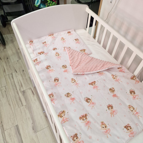 2 részes bébi ágynemű - Minky-pamut Púdertánc