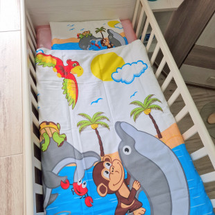 2 részes ágynemű huzattal - delfin