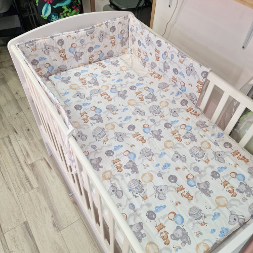 3 részes bébi ágynemű - Lufis állatok