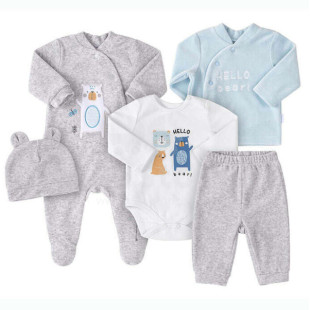 Hazahozós szett - kék-szürke plüss 62