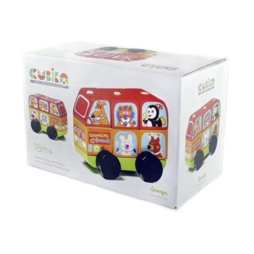 Cubika fa busz állatokkal