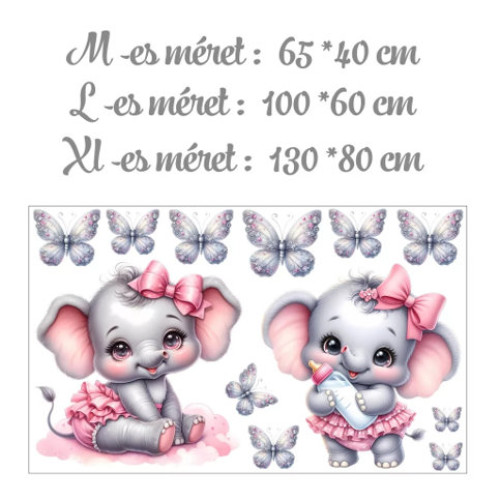 Falmatrica szett - Masnis bébi elefántok