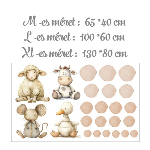 Falmatrica szett - farm állatok és pettyek