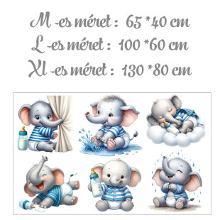Falmatrica szett - fiú bébi elefántok