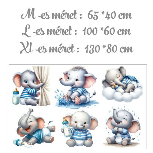 Falmatrica szett - fiú bébi elefántok