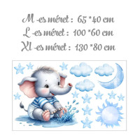 Falmatrica szett - fiú bébi pancsoló elefánt