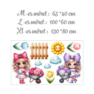 Falmatrica szett - lányok kertben