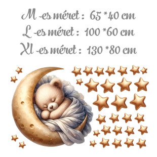 Falmatrica szett - maci holdon kék