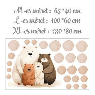 Falmatrica szett - mackó család