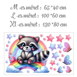 Falmatrica szett - mosómaci szivárványon