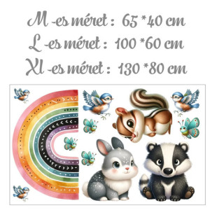 Falmatrica szett - szivárványos erdei állatok