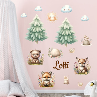 Falmatrica szett névvel - Erdei állatok