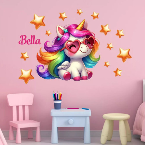 Falmatrica szett névvel - Unikornis szemcsiben