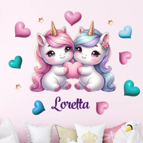 Falmatrica szett névvel - Unikornisok