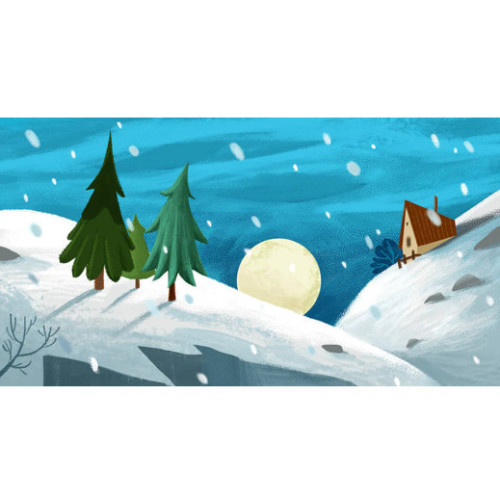 Diafilm Három fenyőfa