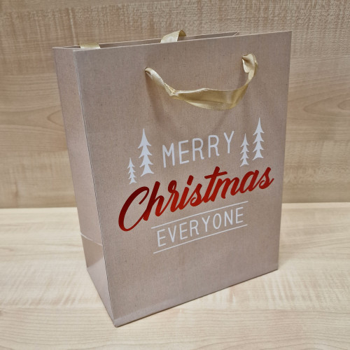 Ajándéktasak Karácsony - Nyers 18 x 23