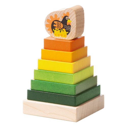 Cubika fa piramis tyúkanyóval