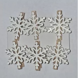 Dekorációs csipesz - Hópihe