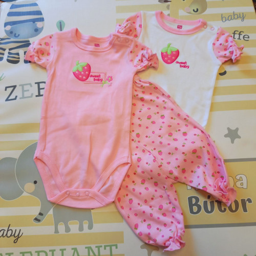 Együttes - 2 body és nadrág rózsaszín