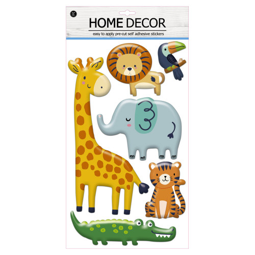 Fali dekor 3D - Szafari állatok